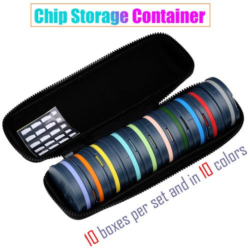 Chip storage box 11*33cm,10 boxs,10 colors
